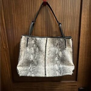 Blazin Roxx Snakeskin Shoulder Bag with Black Accents